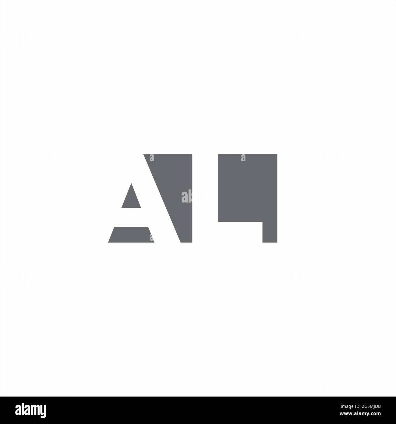 AL Logo monogram with negative space style design template isolated on white background Stock Vector