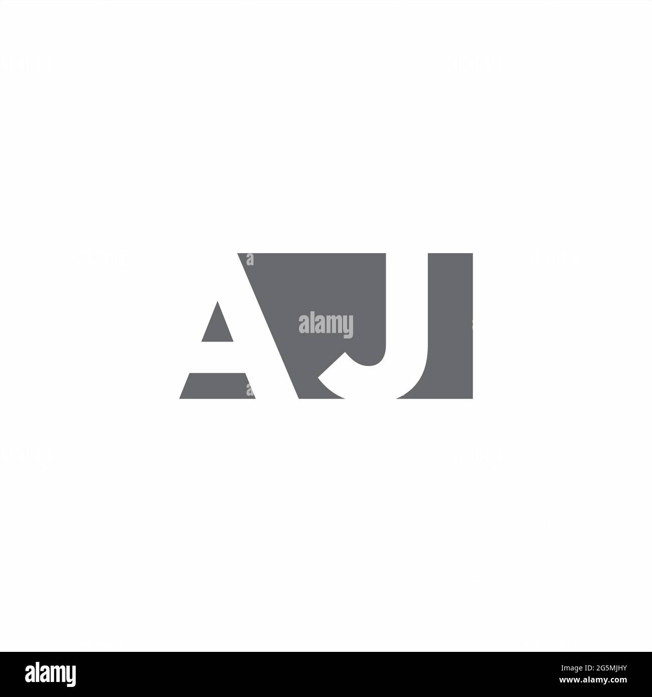 AJ Logo monogram with negative space style design template isolated on white background Stock Vector