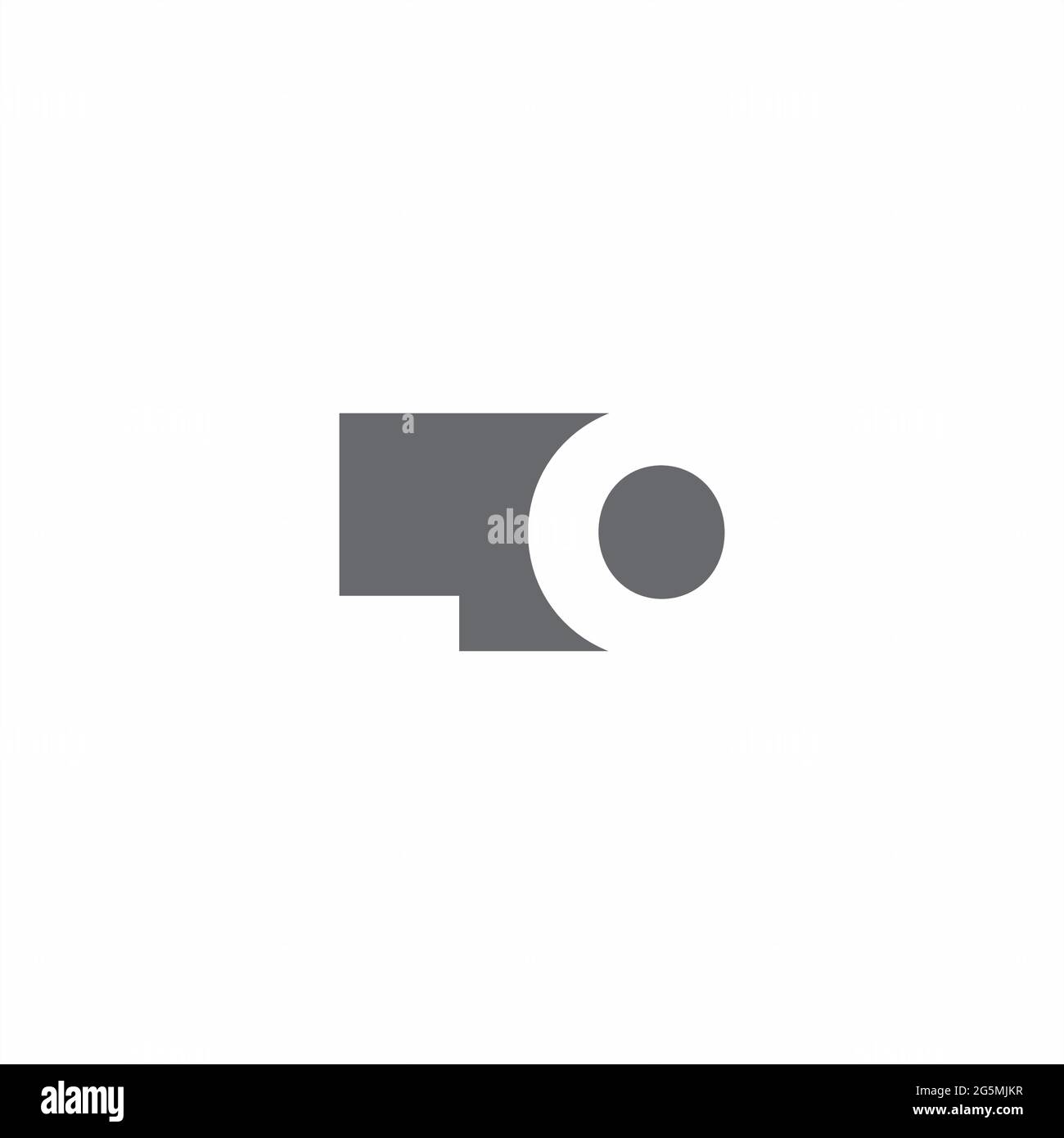 LO Logo monogram with negative space style design template isolated on ...
