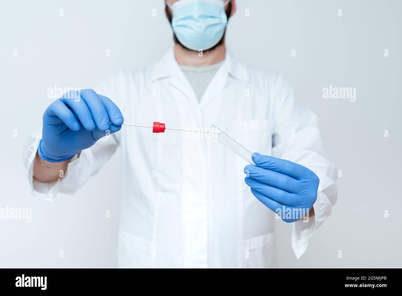 Doctor Explaining Laboratory Test Result, Nurse Gather Specimen Testing, Discussing Cure Effect