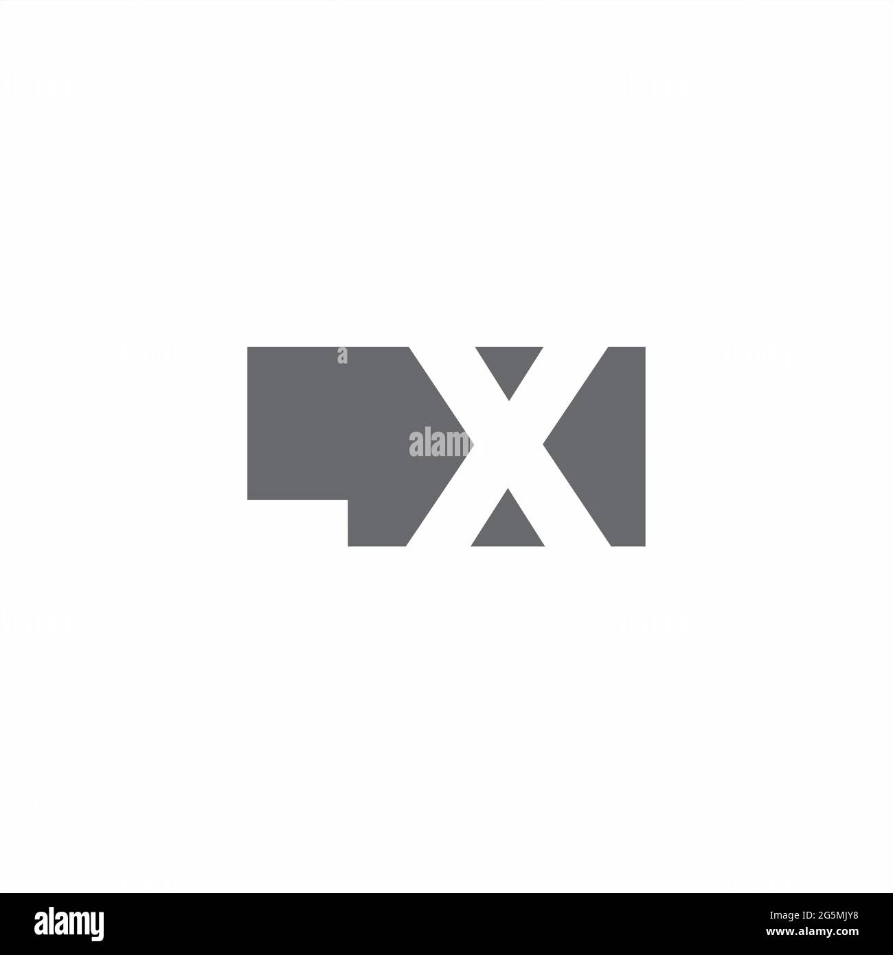 LX Logo monogram with negative space style design template isolated on white background Stock Vector