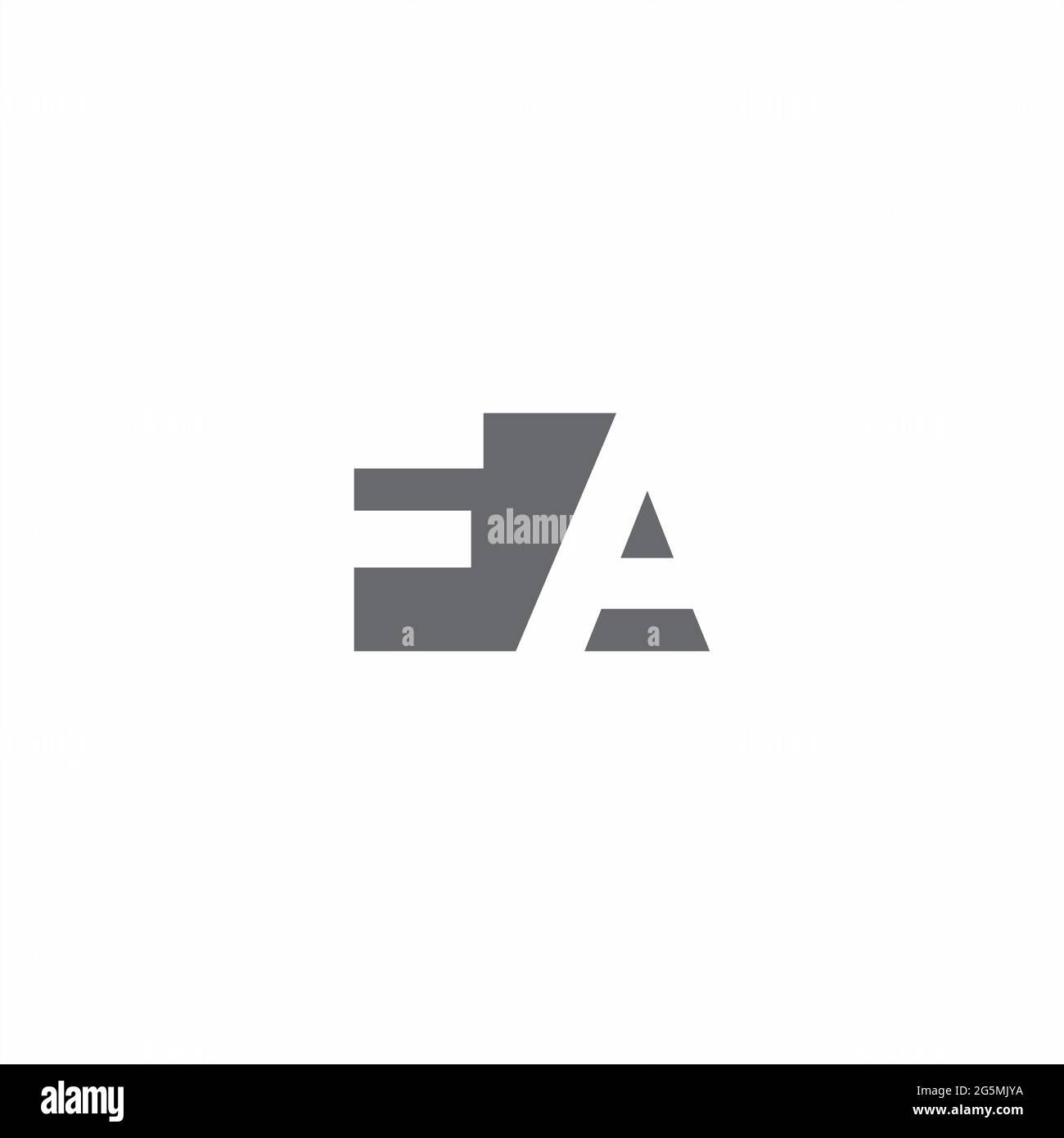 FA Logo monogram with negative space style design template isolated on white background Stock Vector
