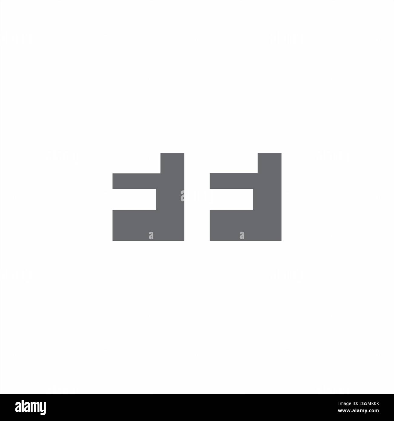 FF Logo monogram with negative space style design template isolated on white background Stock Vector