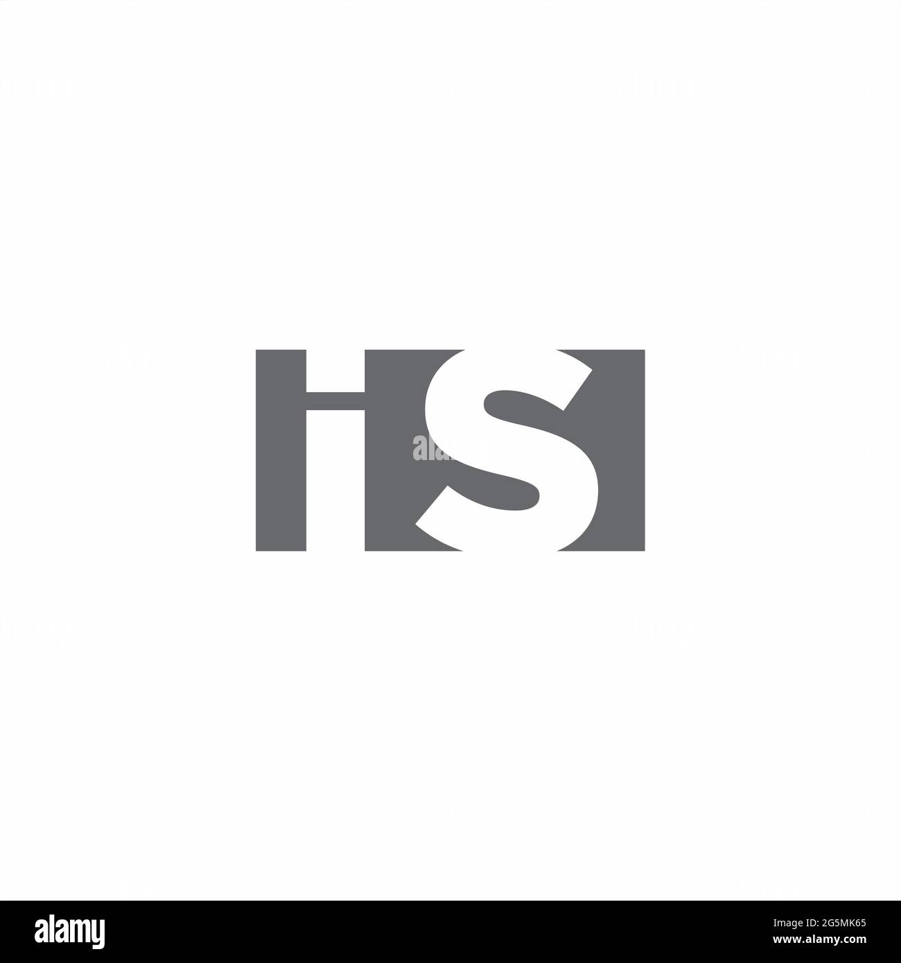 IS Logo monogram with negative space style design template isolated on white background Stock Vector