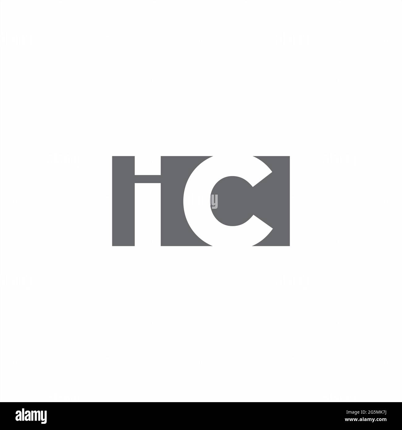 IC Logo monogram with negative space style design template isolated on white background Stock Vector