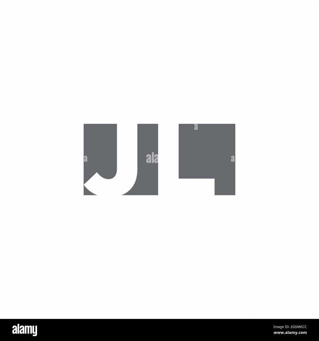 JL Logo monogram with negative space style design template isolated on white background Stock Vector