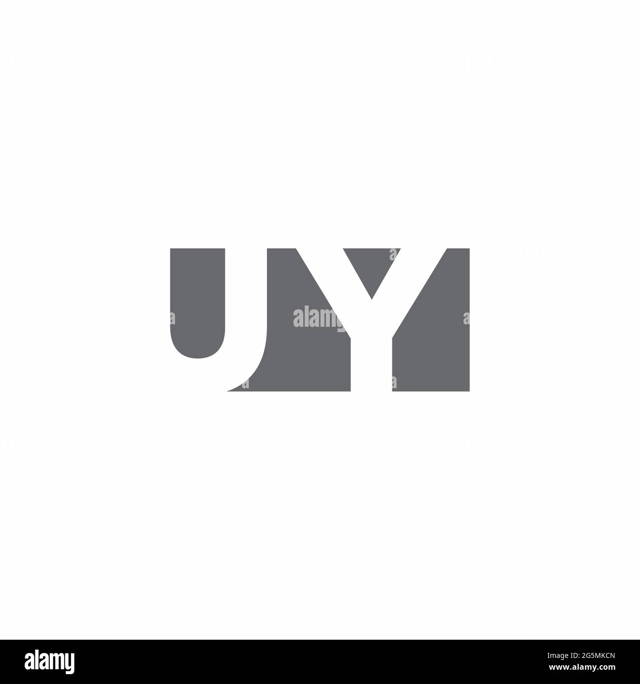 UY Logo monogram with negative space style design template isolated on white background Stock Vector