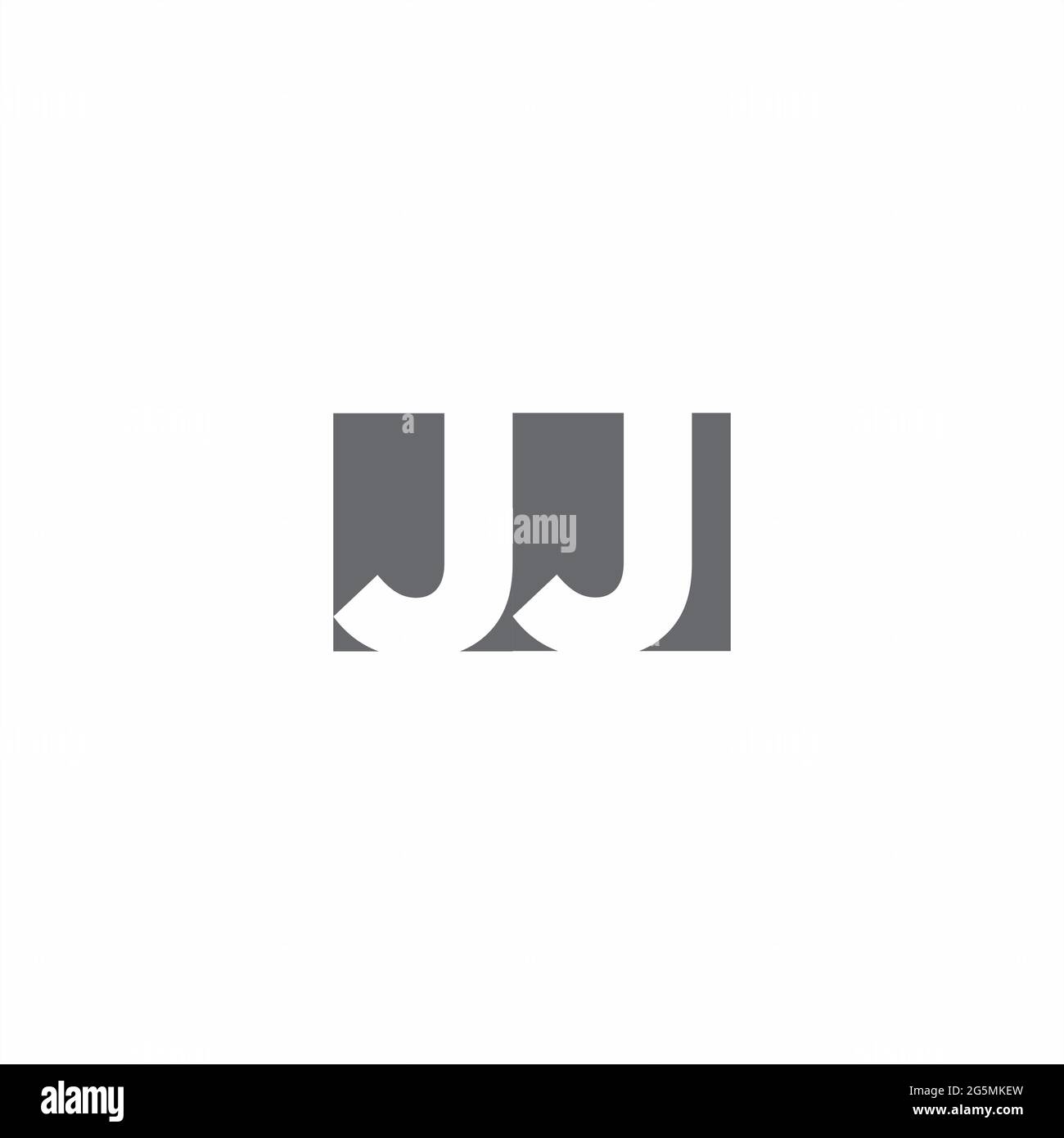 JJ Logo monogram with negative space style design template isolated on white background Stock Vector