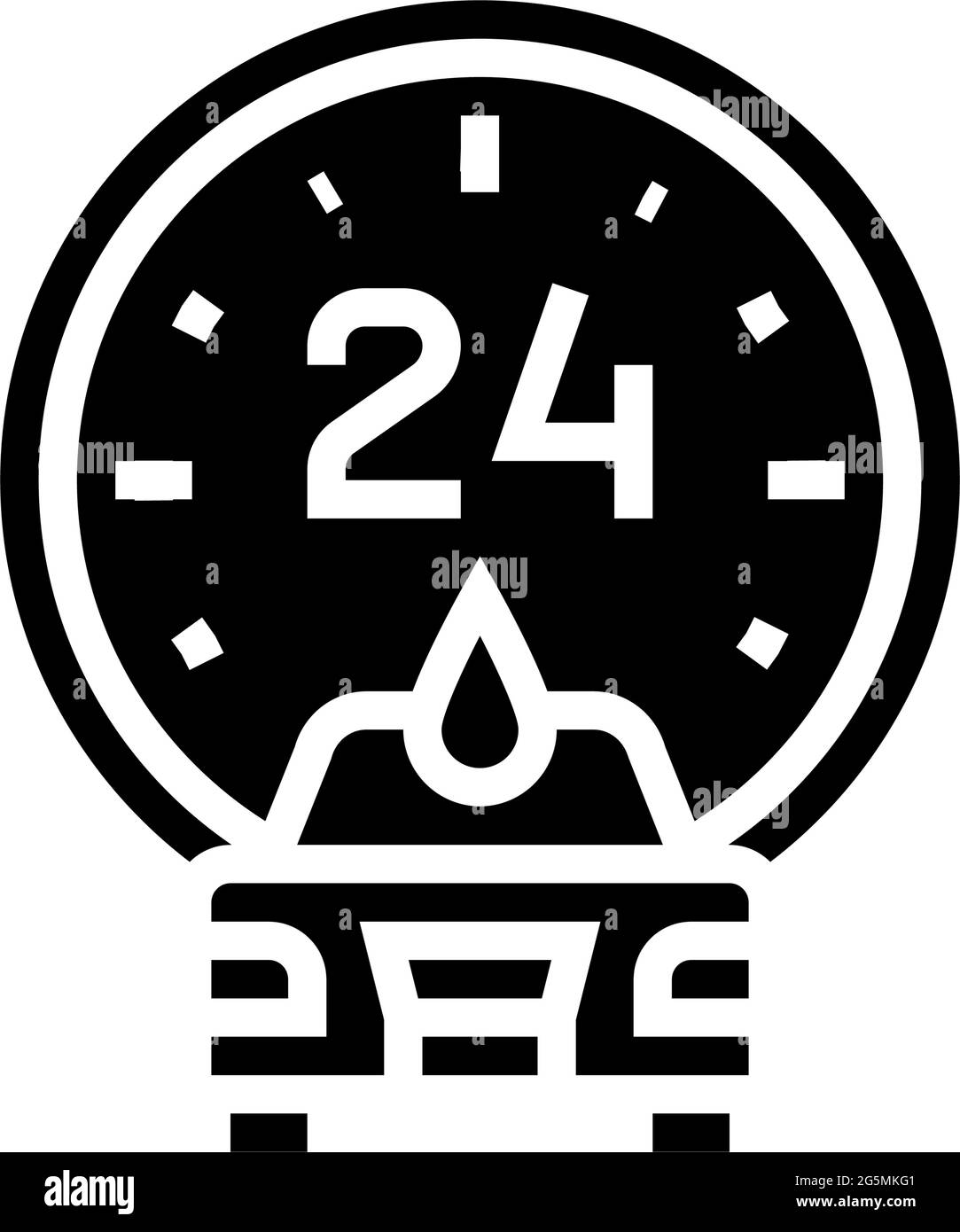 day and night working car wash service glyph icon vector illustration ...