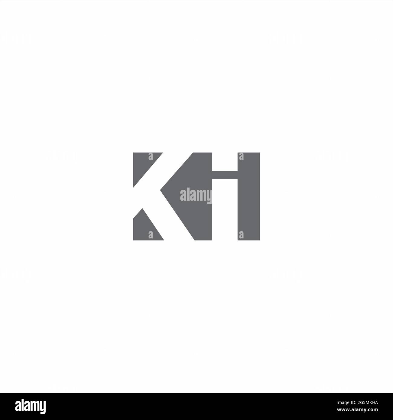 KI Logo monogram with negative space style design template isolated on white background Stock Vector