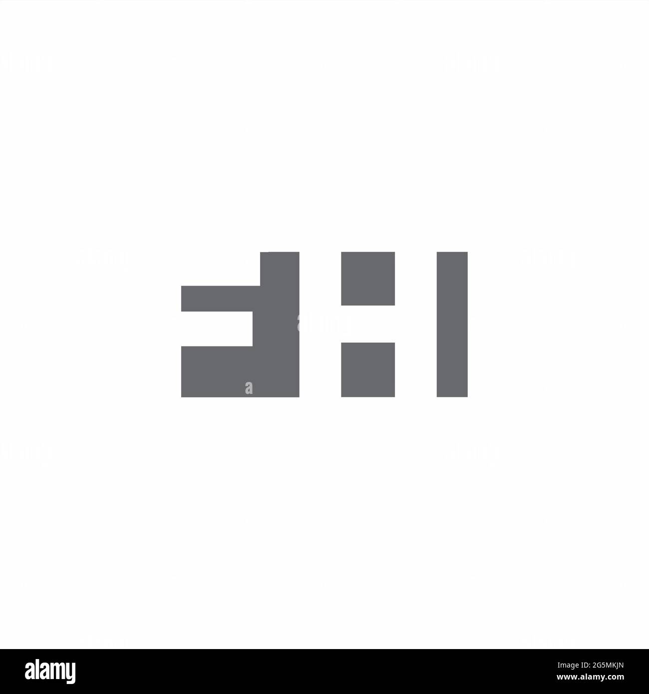 FH Logo monogram with negative space style design template isolated on white background Stock Vector
