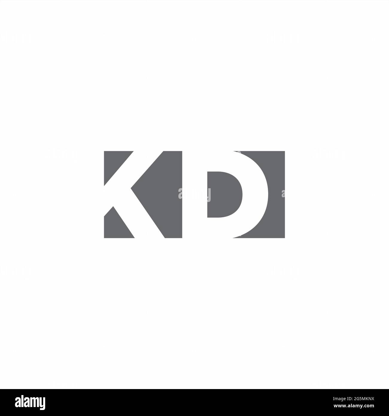 KD Logo monogram with negative space style design template isolated on ...