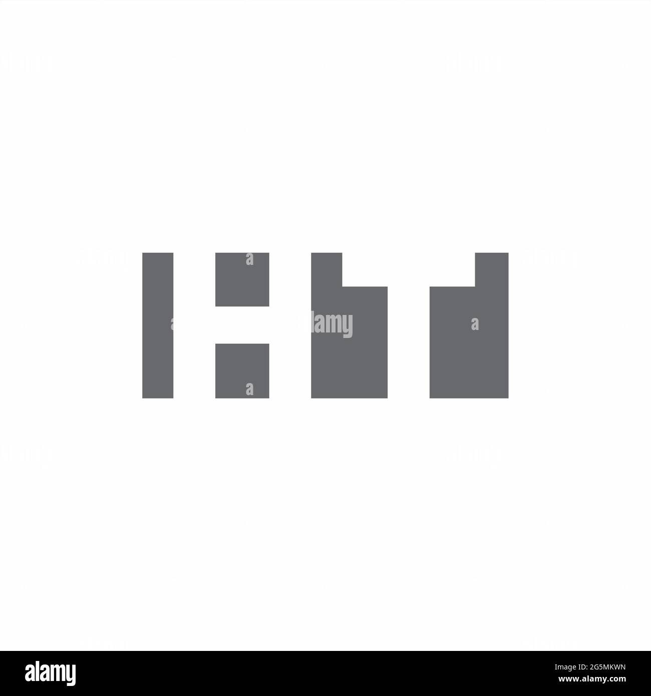 HT Logo monogram with negative space style design template isolated on white background Stock Vector