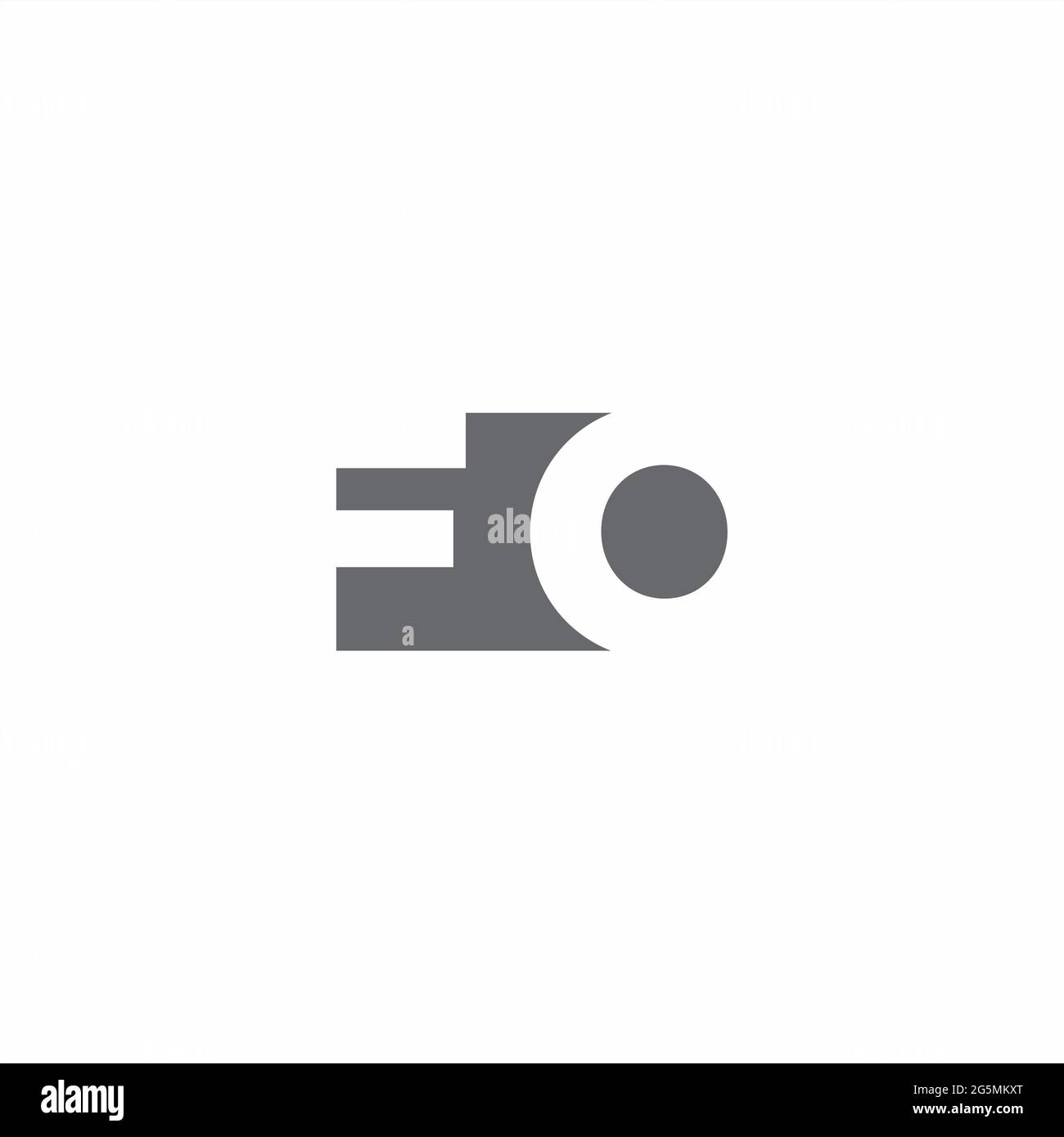FO Logo monogram with negative space style design template isolated on white background Stock Vector
