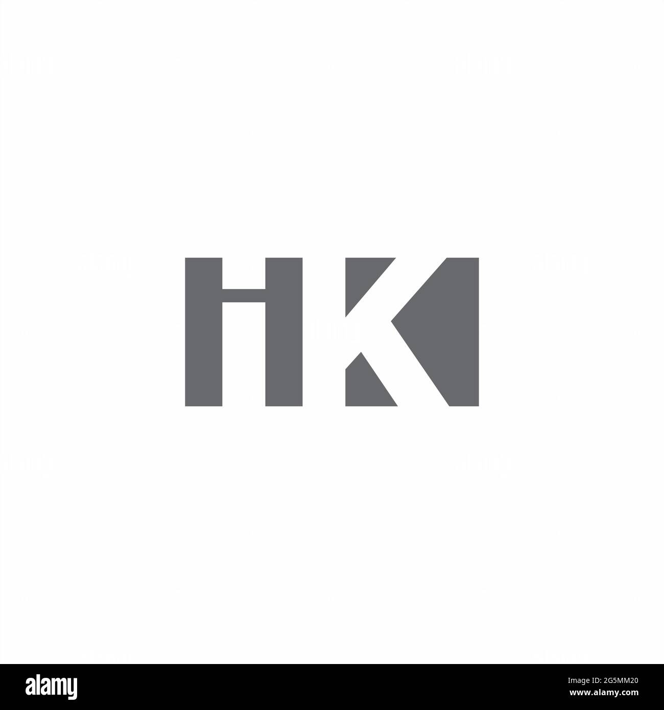 IK Logo monogram with negative space style design template isolated on white background Stock Vector