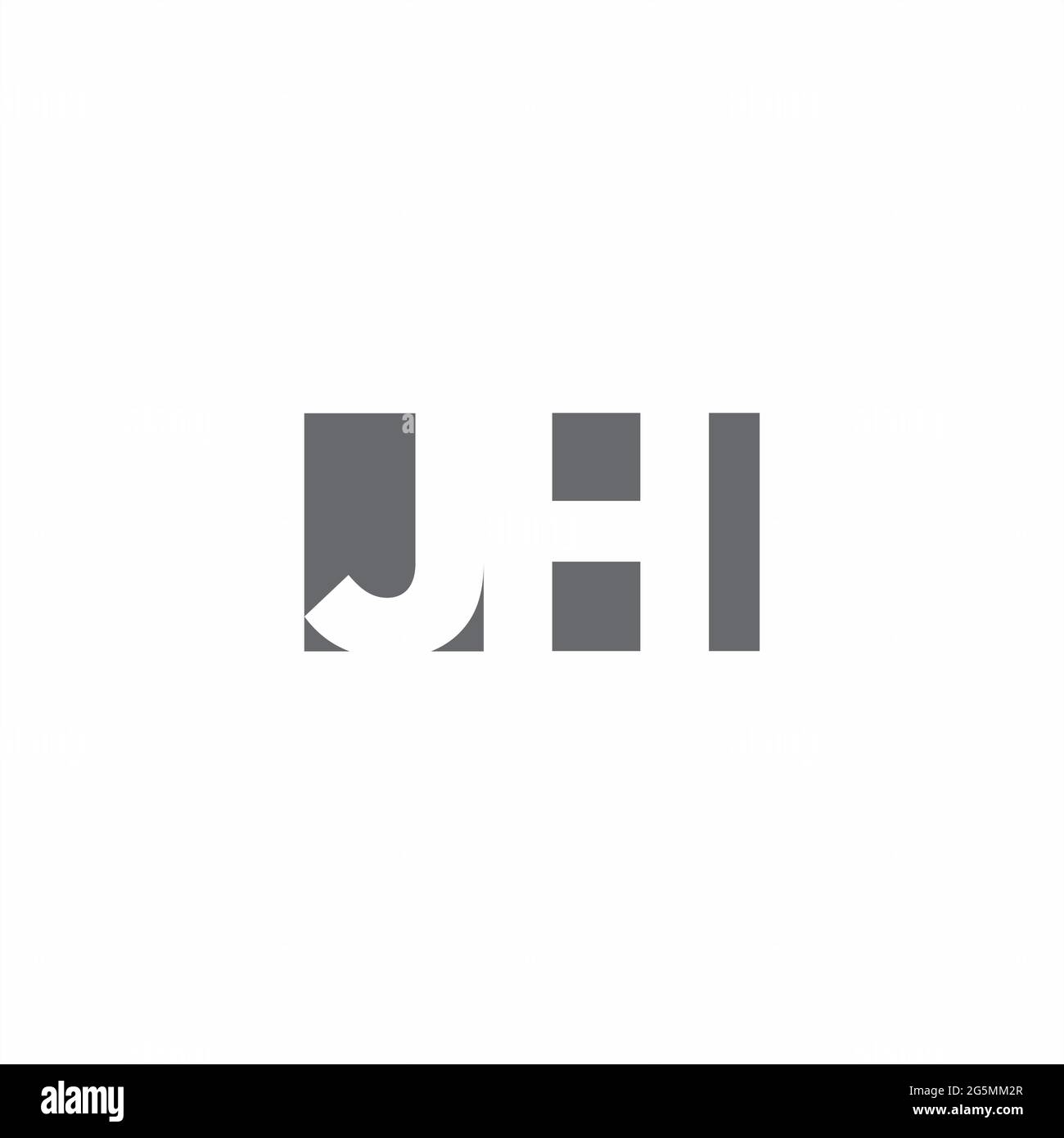 JH Logo monogram with negative space style design template isolated on ...