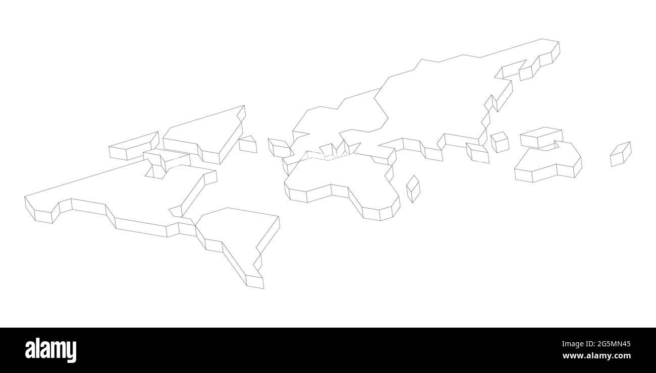 Minimal world map white Black and White Stock Photos & Images - Alamy