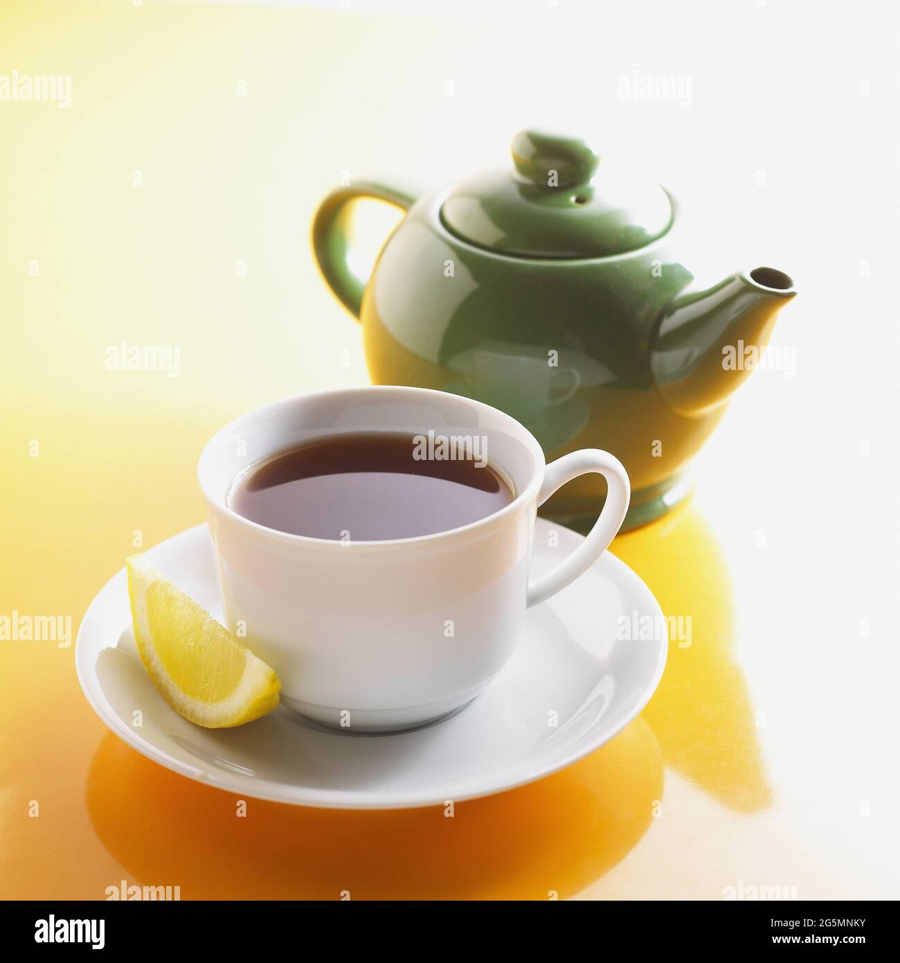 Cup of Tea and Teapot Stock Photo - Alamy