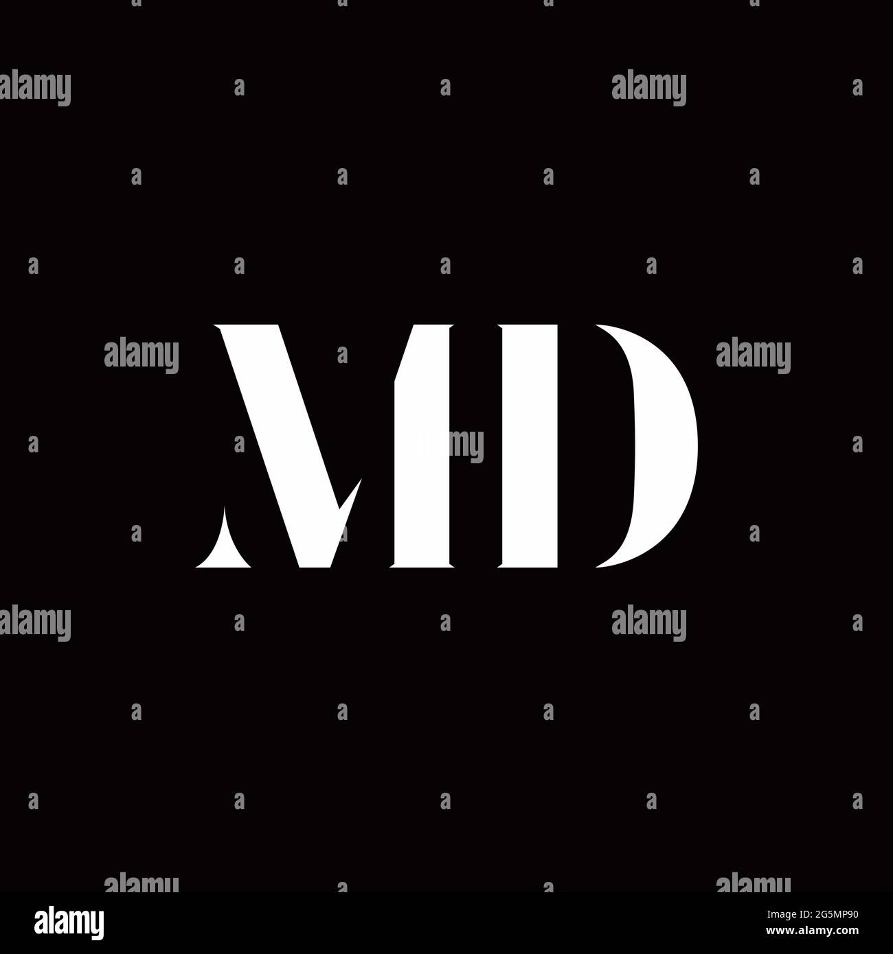 Logo Letter Initial Logo Designs Template with Gold and Black Background, Vector icon modern Stock Vector