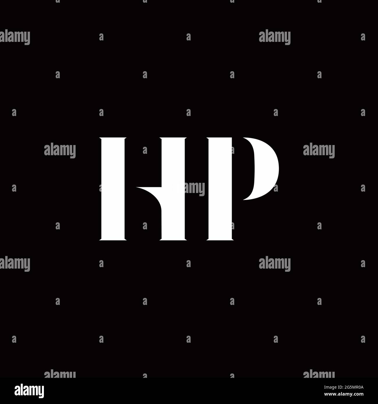 Logo Letter Initial Logo Designs Template with Gold and Black Background, Vector icon modern Stock Vector