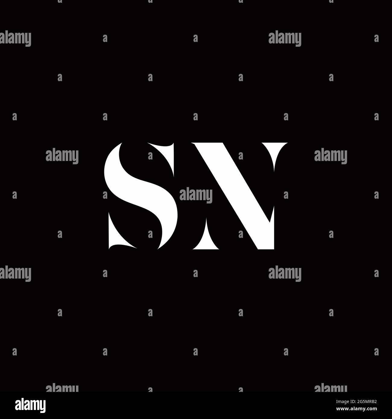 Logo Letter Initial Logo Designs Template with Gold and Black Background, Vector icon modern Stock Vector