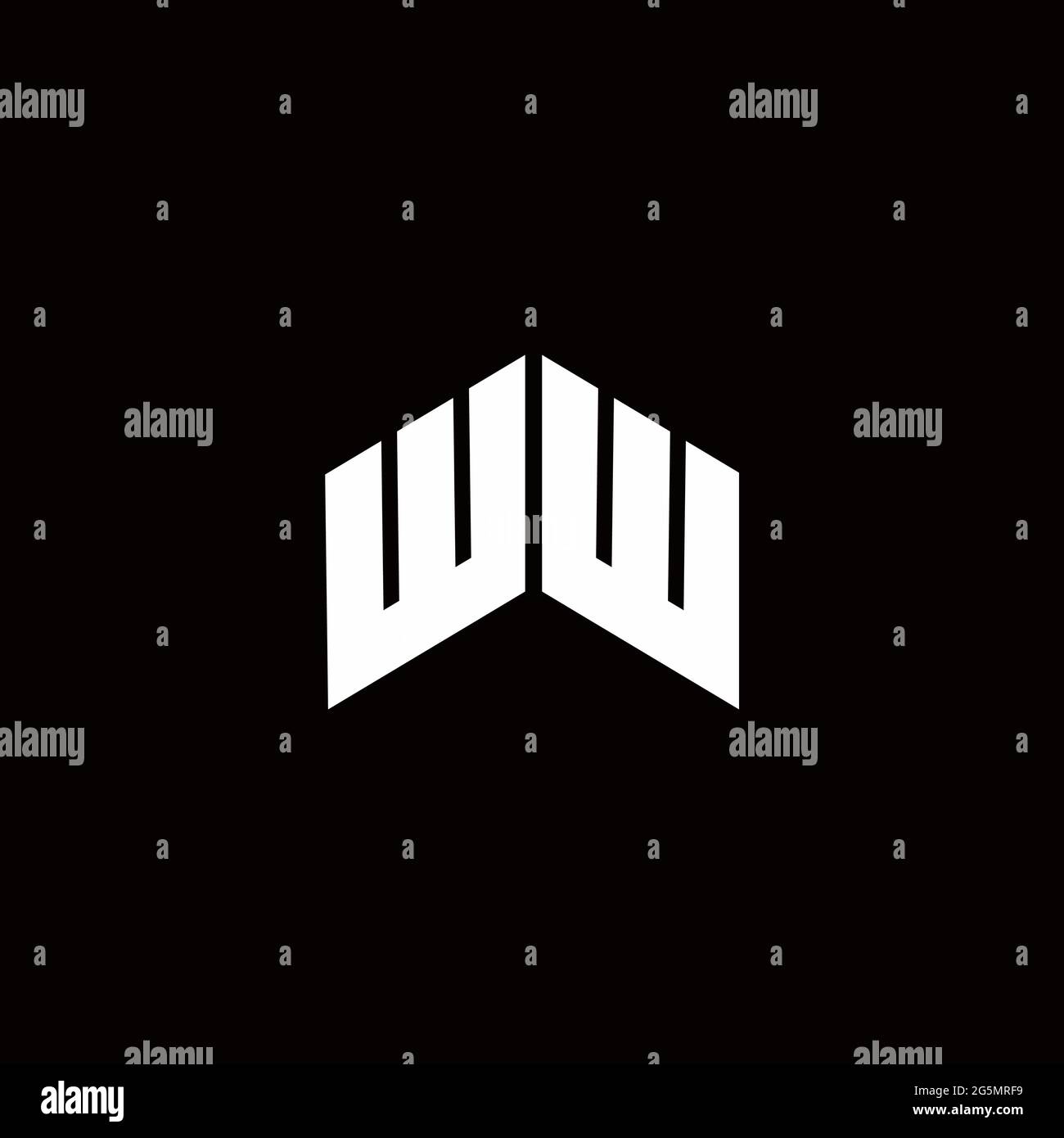 Logo monogram modern design template isolated on black background Stock ...