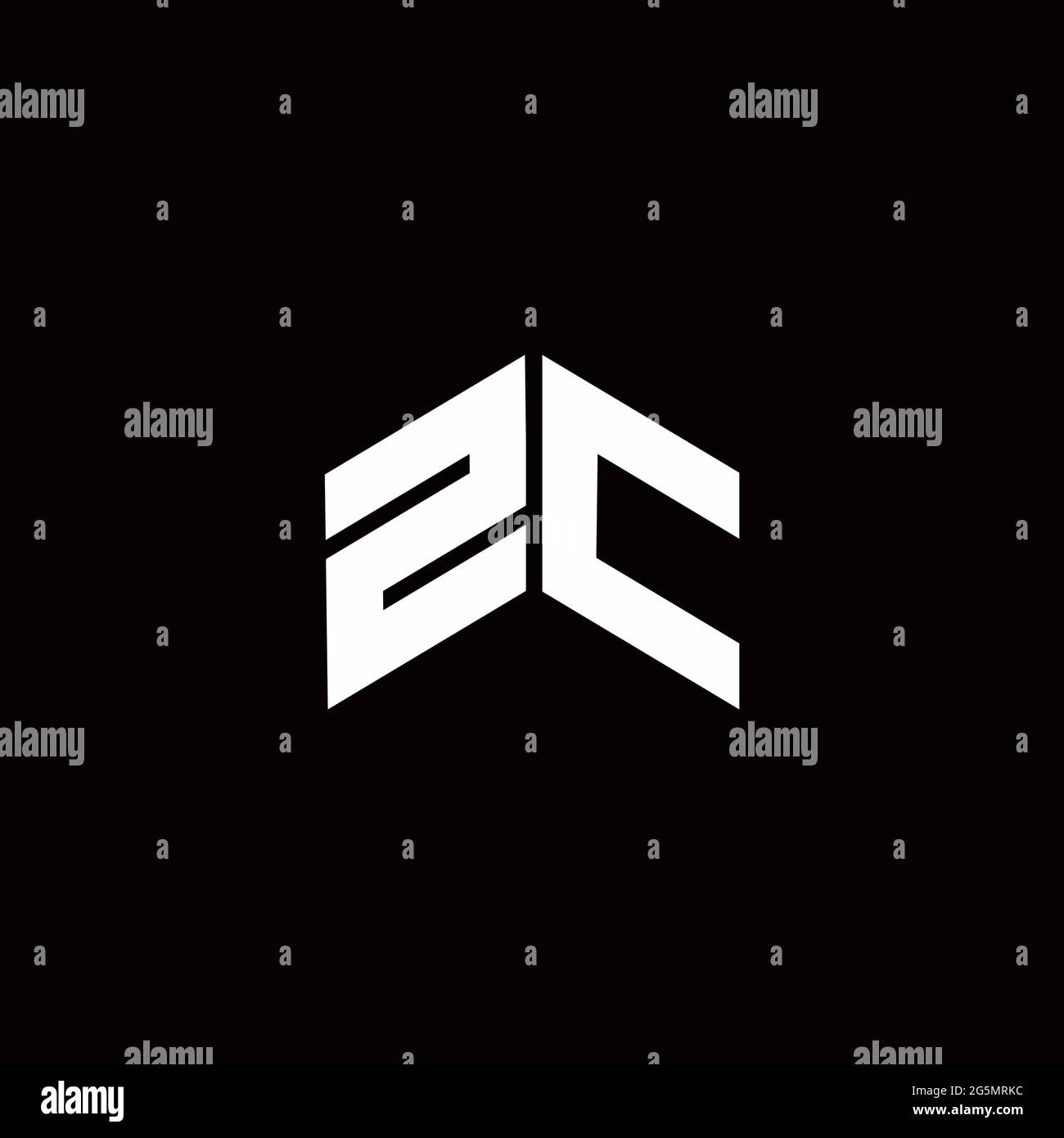 Logo monogram modern design template isolated on black background Stock ...