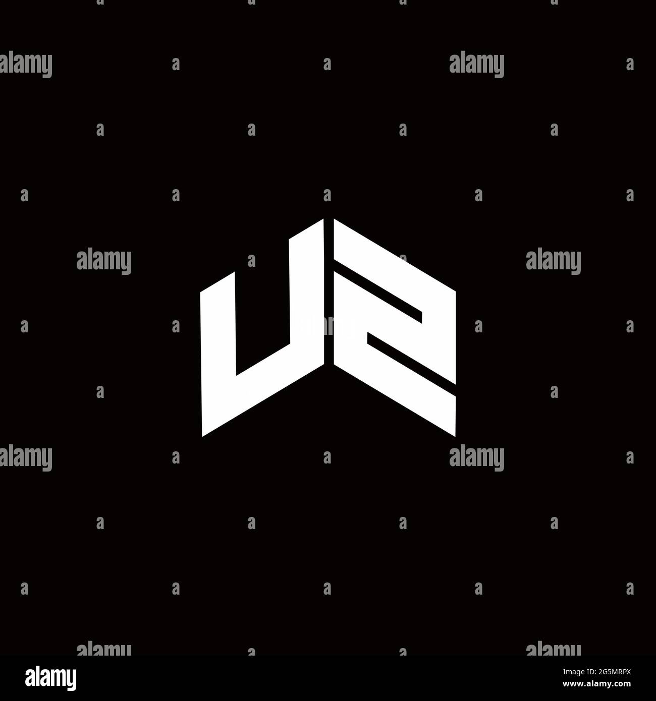 Logo monogram modern design template isolated on black background Stock Vector