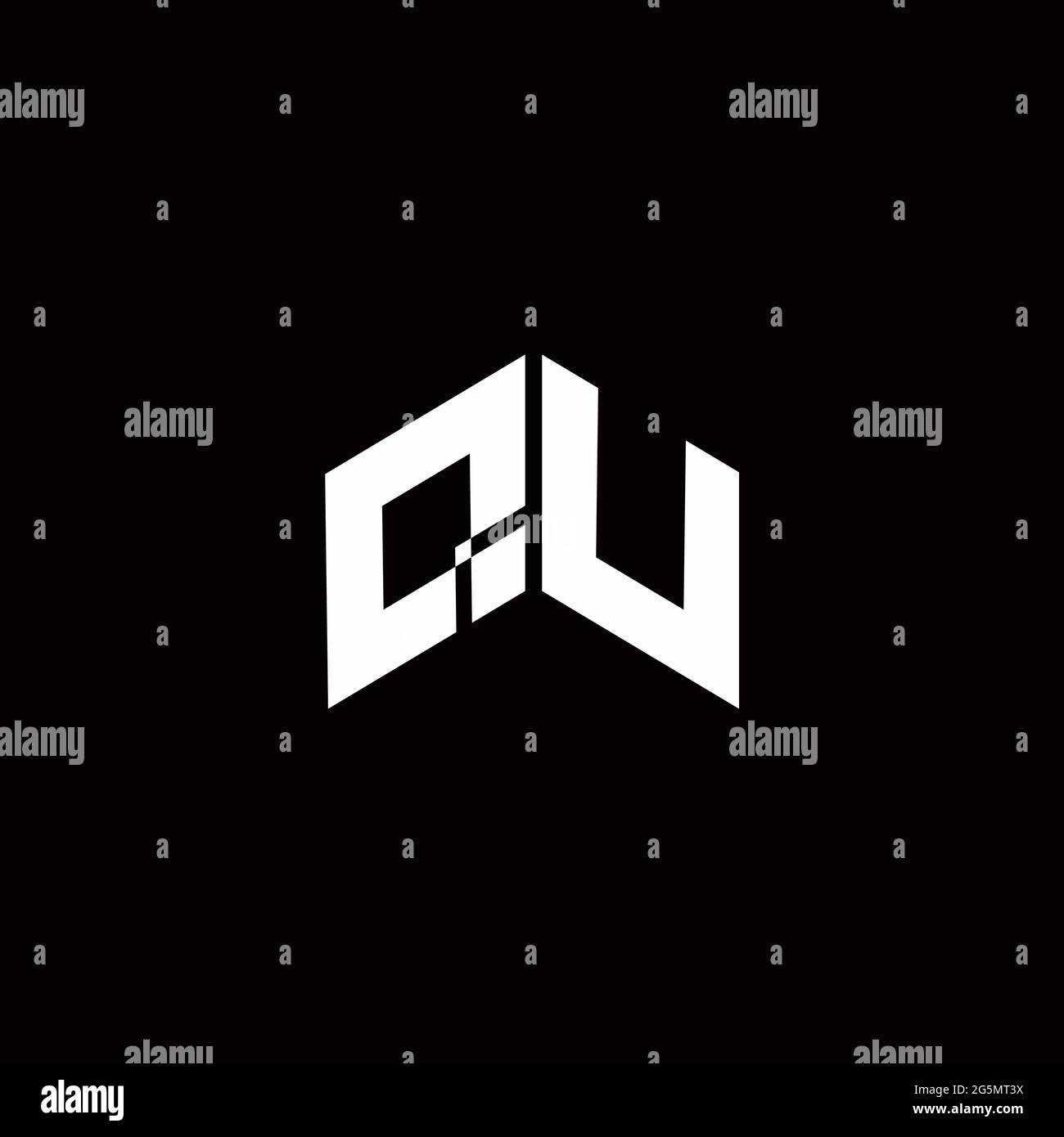 Logo monogram modern design template isolated on black background Stock ...