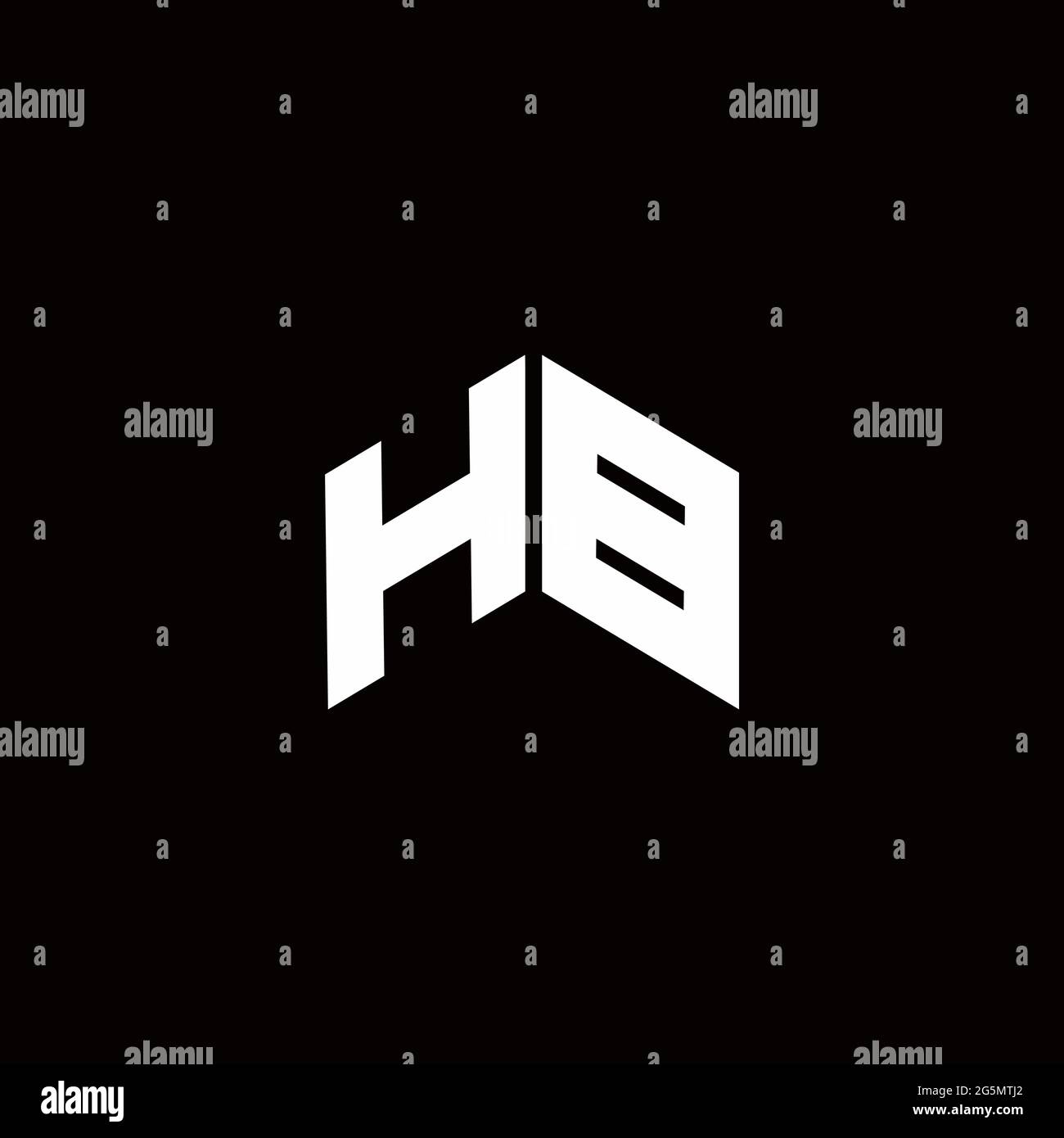 Logo monogram modern design template isolated on black background Stock ...