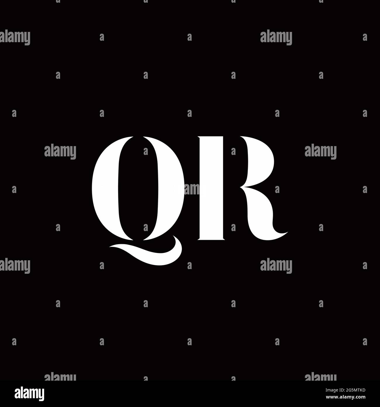 Logo Letter Initial Logo Designs Template with Gold and Black Background, Vector icon modern Stock Vector