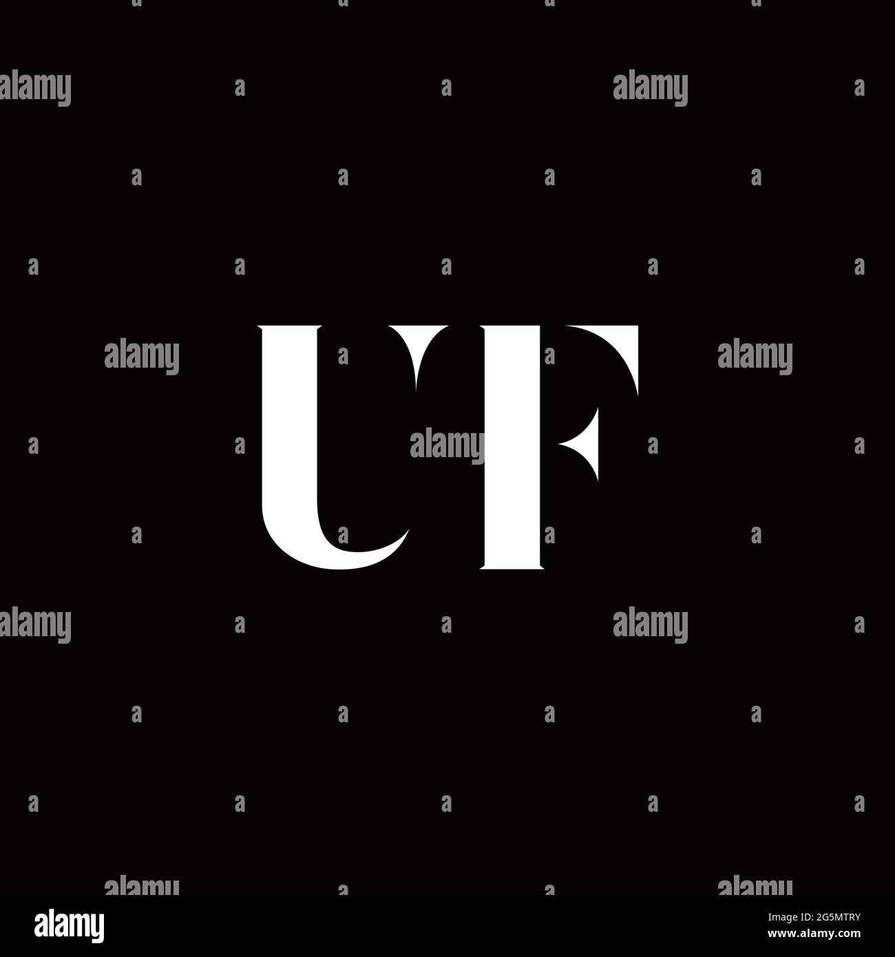 Logo Letter Initial Logo Designs Template with Gold and Black Background, Vector icon modern Stock Vector