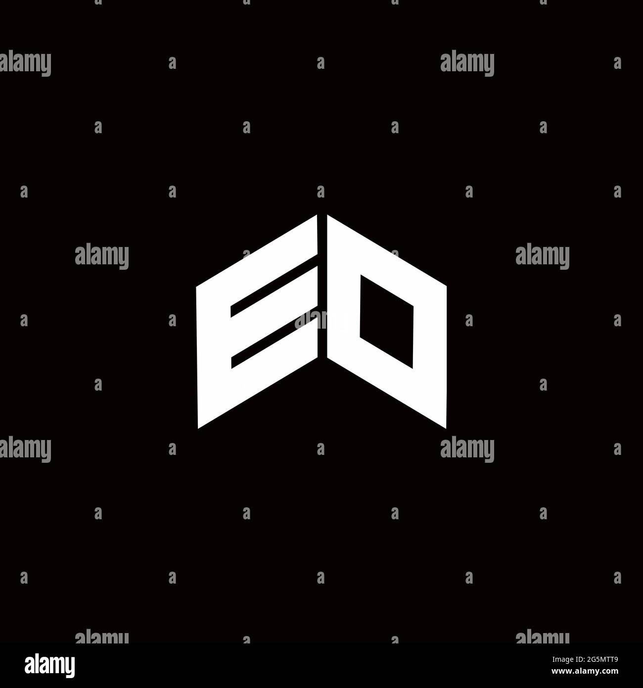 Logo monogram modern design template isolated on black background Stock Vector