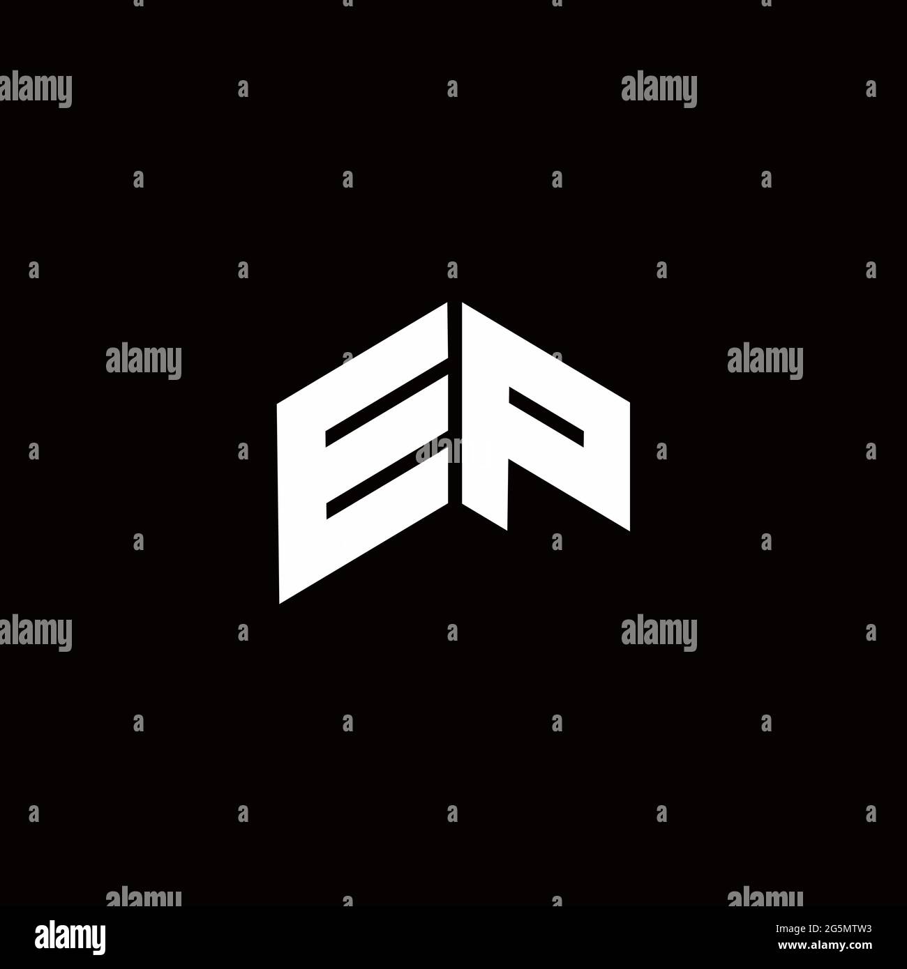 Logo monogram modern design template isolated on black background Stock ...