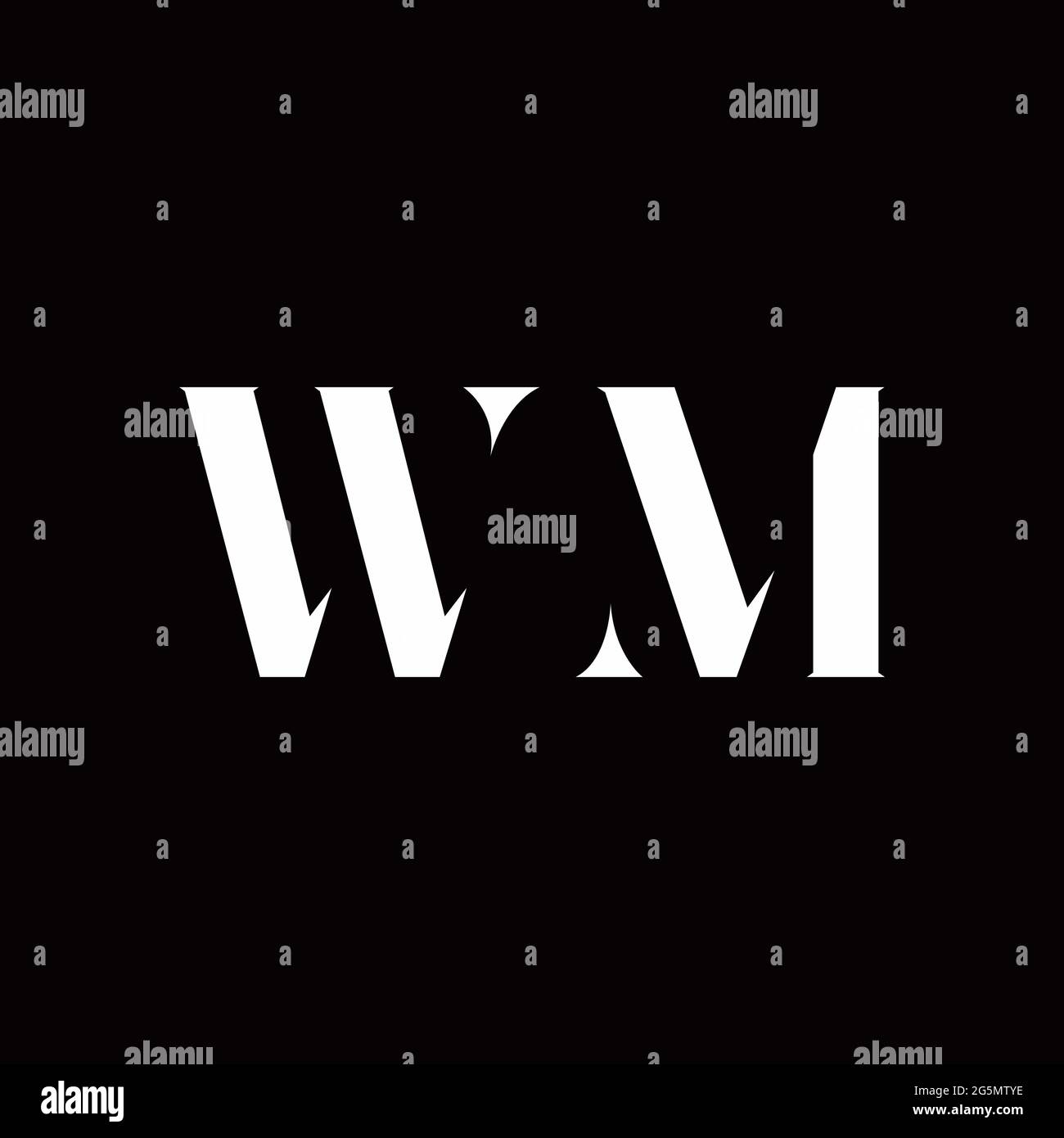 Logo Letter Initial Logo Designs Template with Gold and Black Background, Vector icon modern Stock Vector