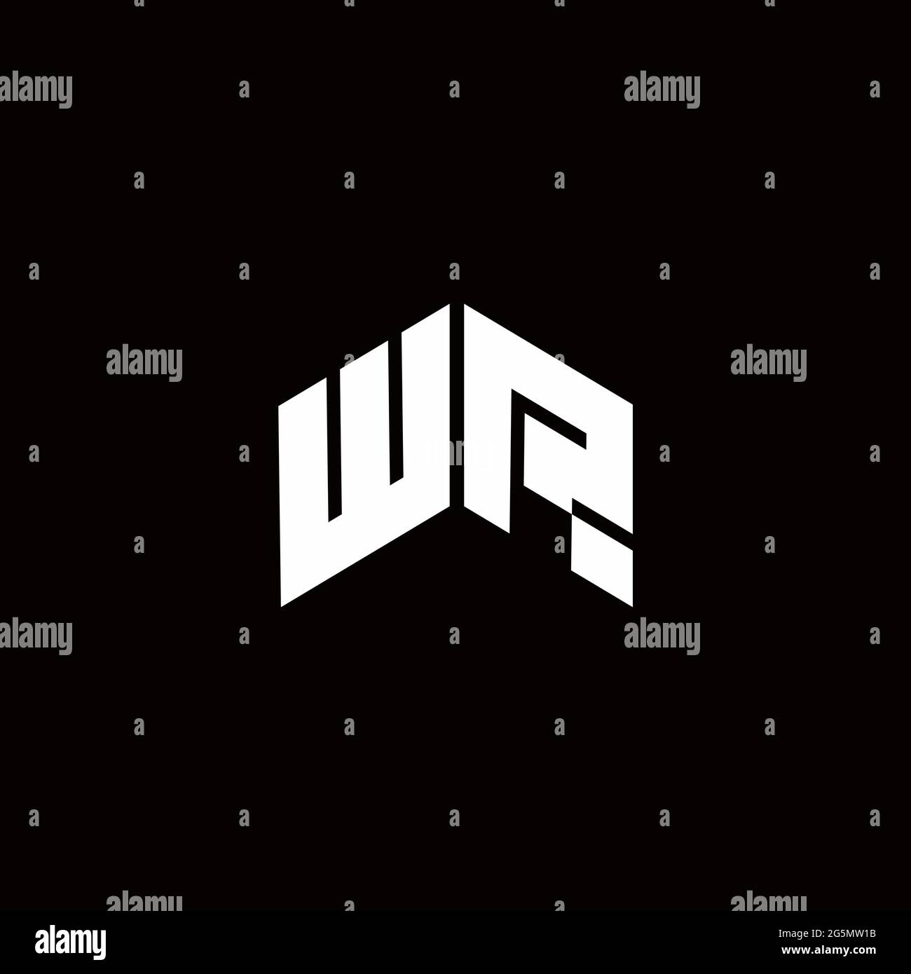 Logo monogram modern design template isolated on black background Stock ...