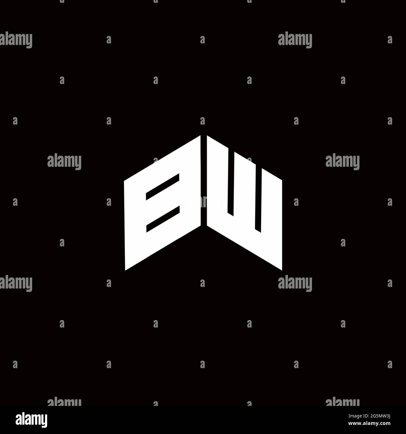 Logo monogram modern design template isolated on black background Stock Vector