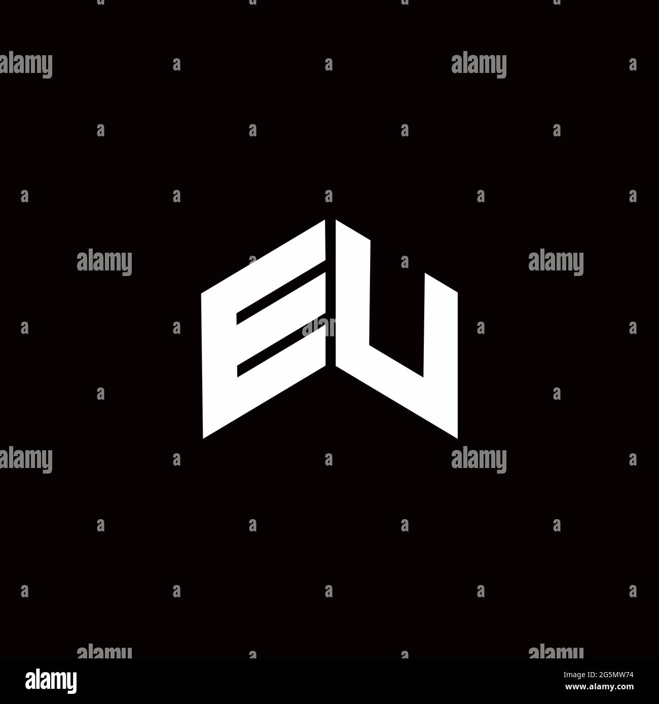 Logo monogram modern design template isolated on black background Stock ...