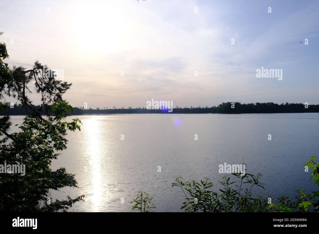 Indian Creek Lake Louisiana Sunrise Stock Photo Alamy