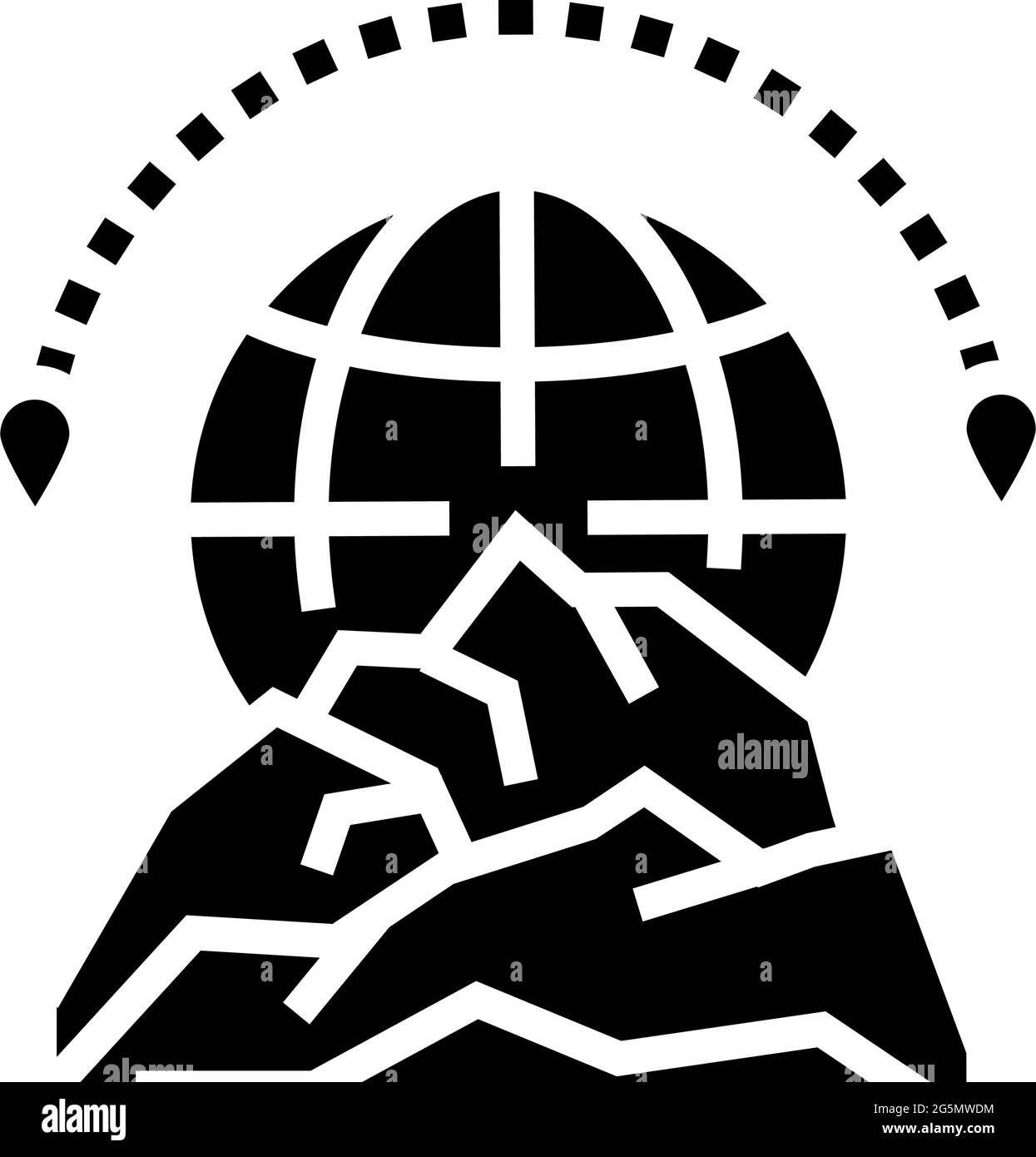 mountain tourism glyph icon vector illustration Stock Vector Image ...