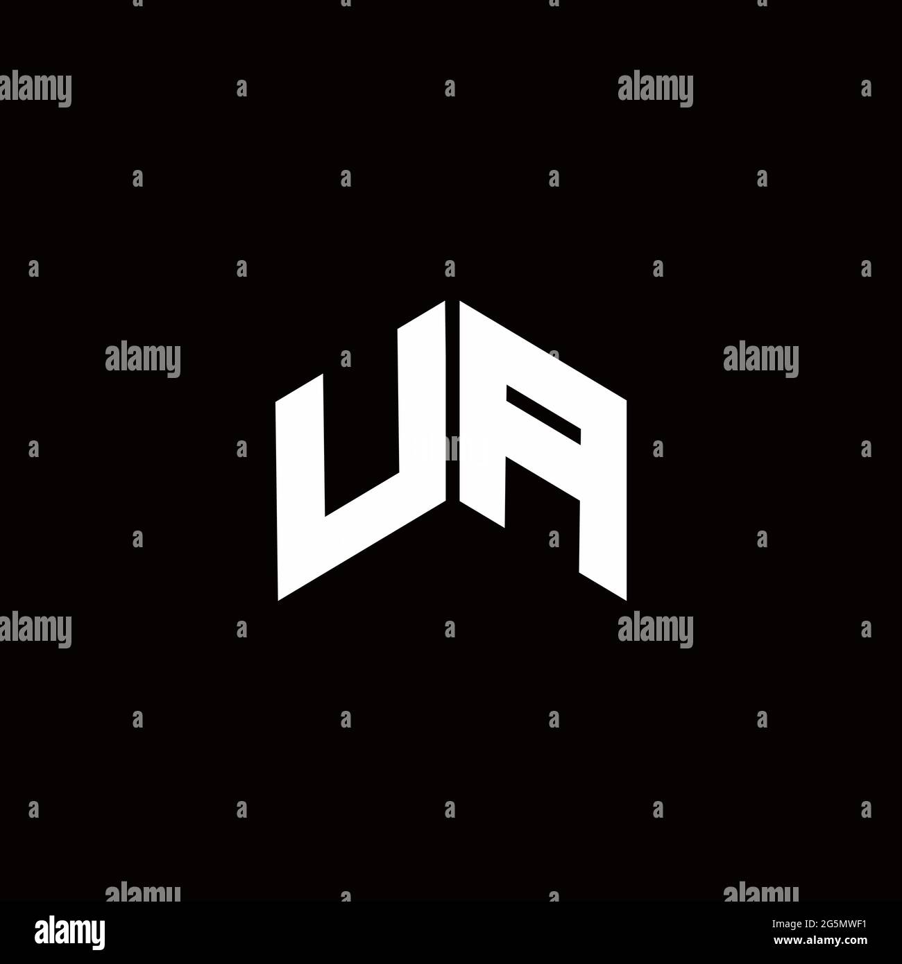 Logo monogram modern design template isolated on black background Stock Vector
