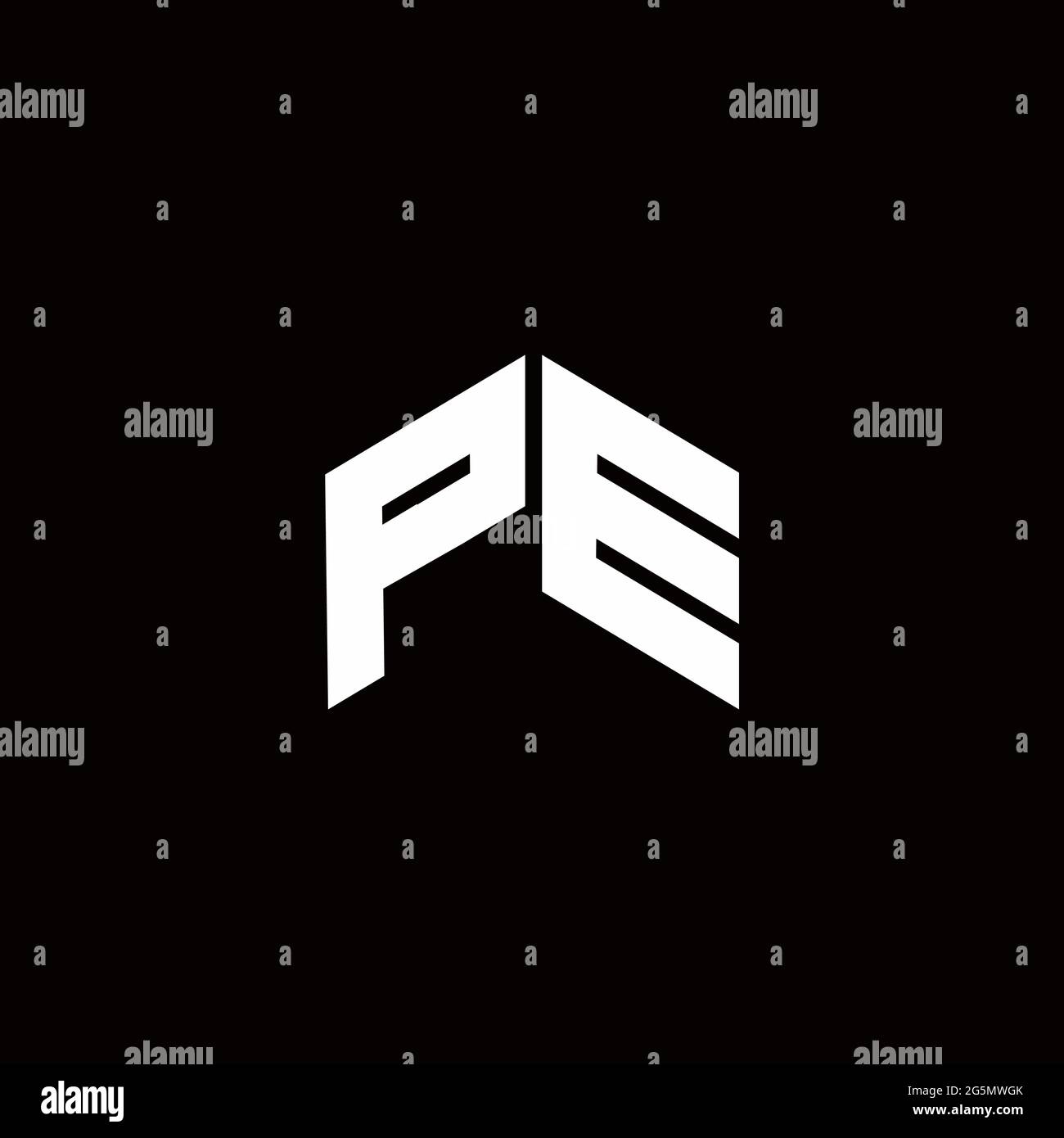 Logo monogram modern design template isolated on black background Stock Vector