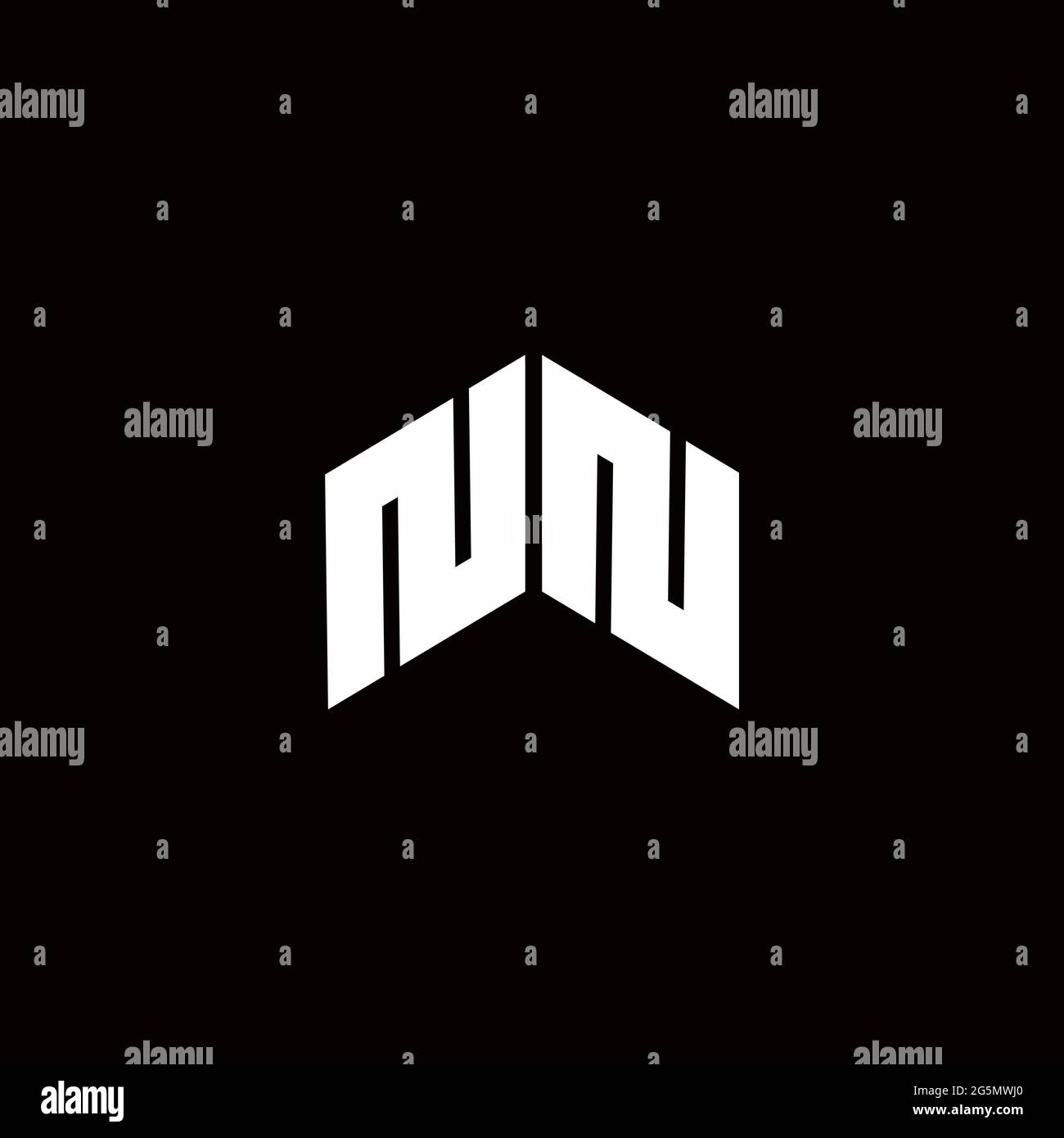 Logo monogram modern design template isolated on black background Stock Vector