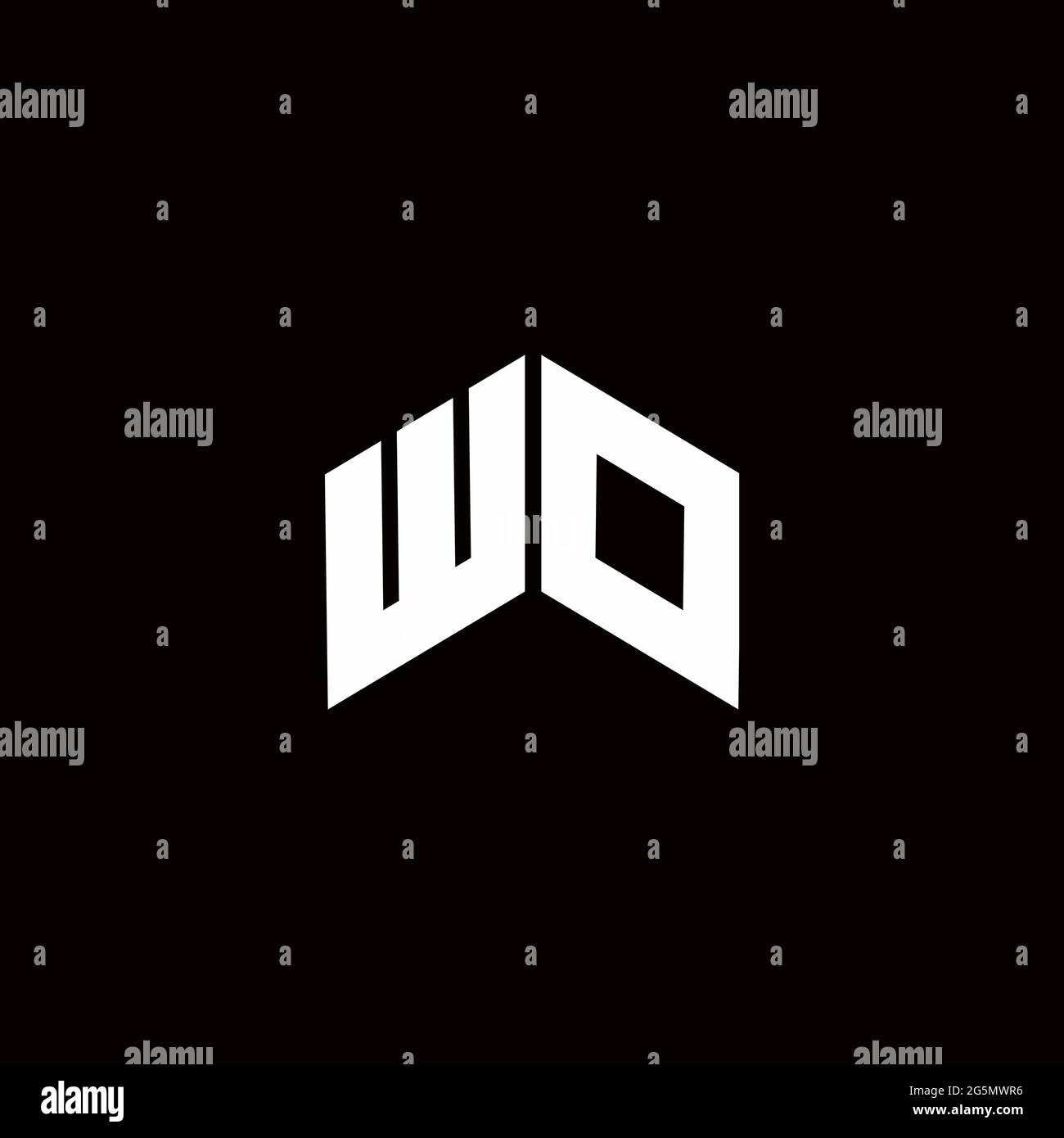 Logo monogram modern design template isolated on black background Stock Vector