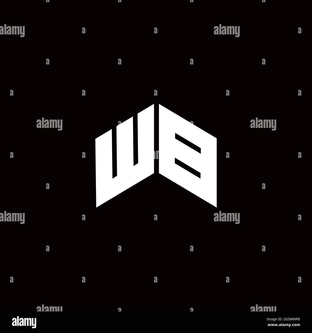 Logo monogram modern design template isolated on black background Stock ...