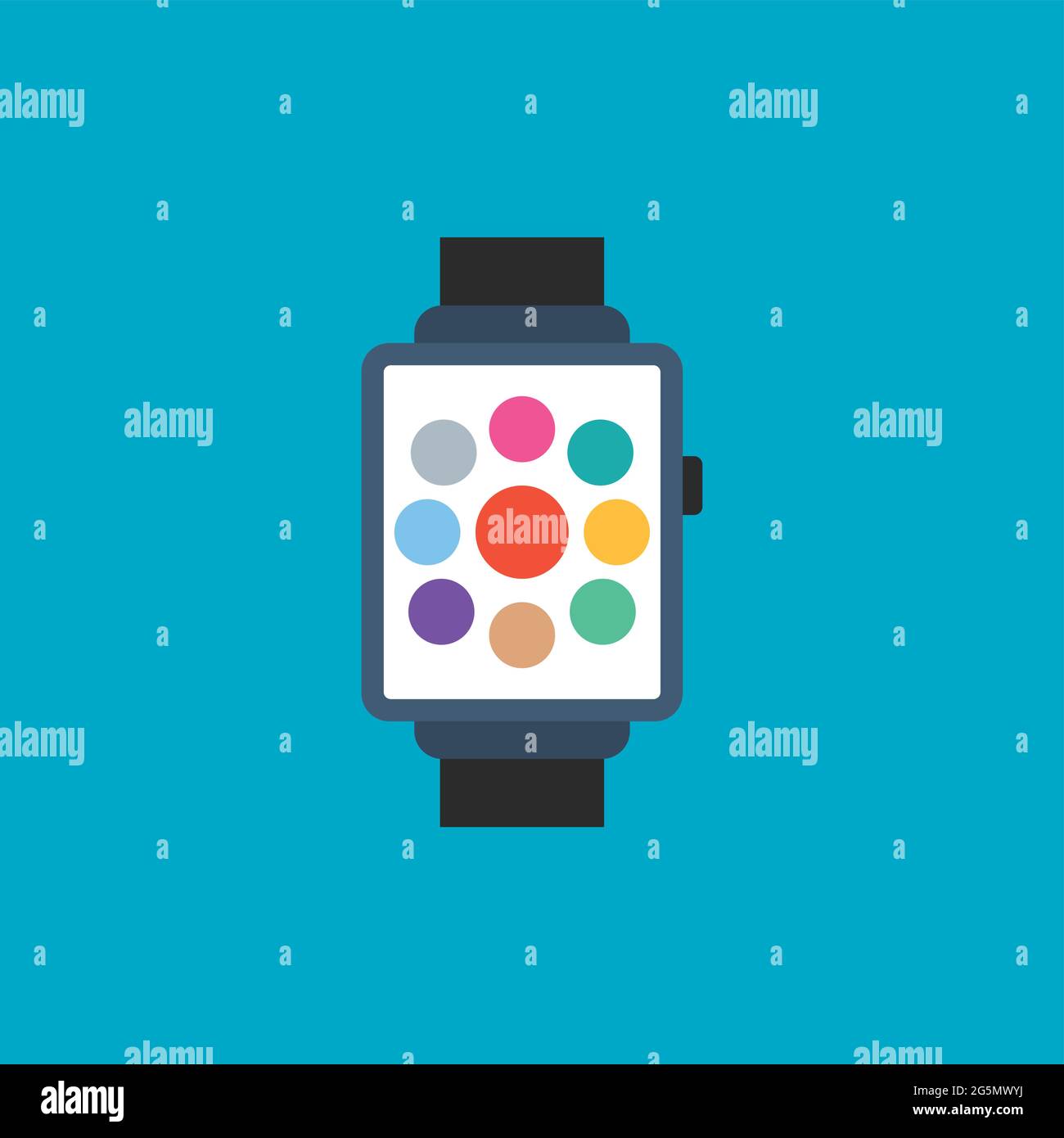 Smartwatch electronic pictogram icon. Smart watch background wearable