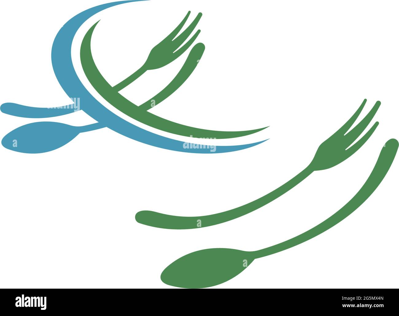 Fork and spoon icon logo design vector template Stock Vector