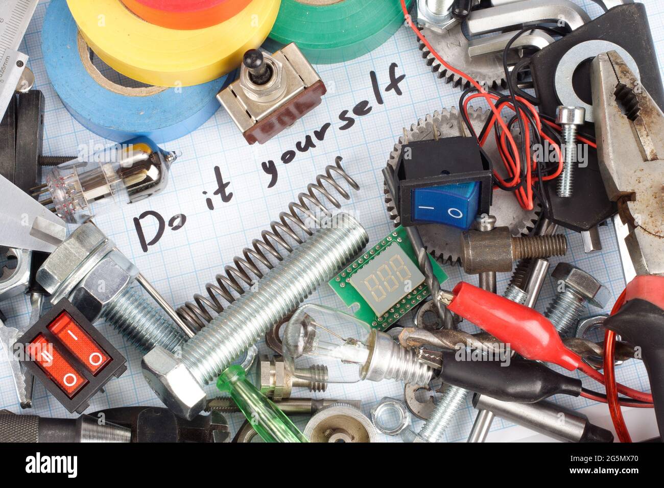 "Do it yourself" repair parts for electronics and mechanics on graph