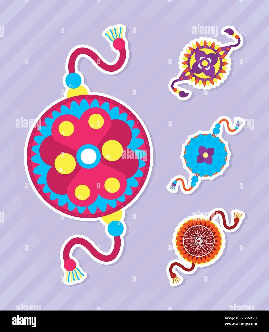 rakhi band icon set design Stock Vector Image & Art - Alamy