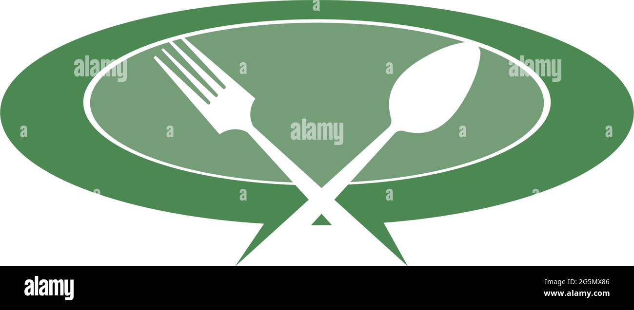 Fork and spoon icon logo design vector template Stock Vector